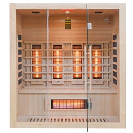 Sauna na podczerwień 4-osobowa 175x120 cm grzejniki kwarcowe i karbonowe Alta5 Infrared