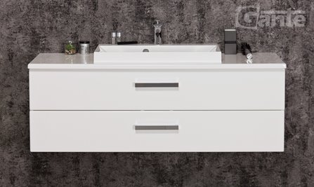 Szafka wisząca z umywalką nablatową 120 cm 39/S2 seria Fokus B