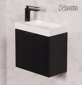 Szafka łazienkowa wisząca z umywalką czarny mat 40 cm Fresco Gante