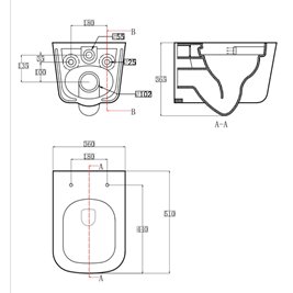 Biała miska wc wisząca Rimless Viva Tornado VIVA-WH-02 Hydrosan