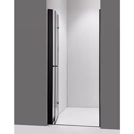 Drzwi prysznicowe łamane do wnęki 80 cm czarny profil SH01A