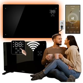 Grzejnik konwektorowy Etna czarny 2000W Wi-Fi