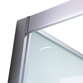 Kabina prysznicowa zabudowana prostokątna profil szczotkowany 100x80 Alma Prawa