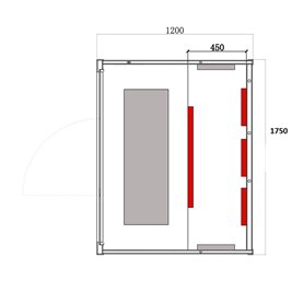 Sauna na podczerwień 4-osobowa 175x120 cm grzejniki kwarcowe i karbonowe Alta5 Infrared