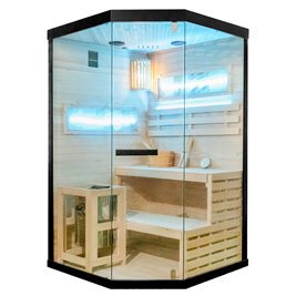 Sauna fińska pięciokątna 2 osobowa wysokotemperaturowa 3,5KW Harvia 120x120 cm Lark2