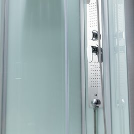 Kabina prysznicowa zabudowana kwadratowa 100x100 cm profil szczotkowany LISA