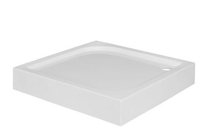 Zestaw z brodzikiem kabina kwadratowa 80x80 cm szkło grafitowe