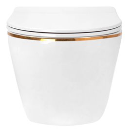 Misa wc wisząca Rimless Carlo Flat White Gold Edge Rea