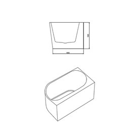 Wanna przyścienna czarny przelew oraz korek narożna lewa 150 cm Mera Hydrosan