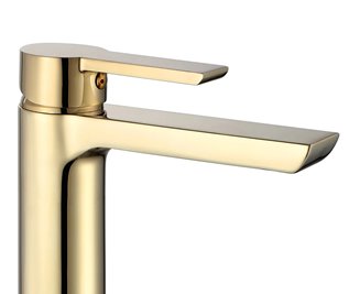 Złota bateria umywalkowa wysoka Argus Rea Gold