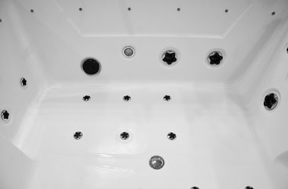 Brązowa prostokątna wanna z hydromasażem 180x150 cm MUS-1089B