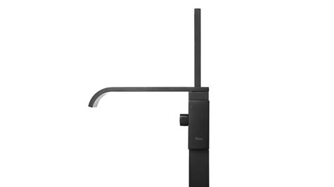 Czarna matowa bateria wannowa wolnostojąca Carat Rea