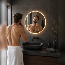 Ściemnianie oświetlenia lustra Tondo