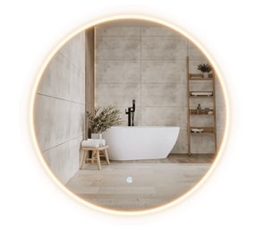 Lustro łazienkowe okrągłe 70 cm oświetlenie LED Tondo Corsan