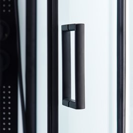 Kabina prysznicowa półokrągła zabudowana na wysokim brodziku 80x80 Nina