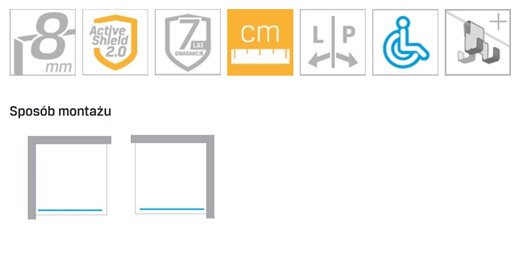 Ścianka prysznicowa rozmiar 140 cm czarne wykończenie profili EXK-0063 New Modus Black