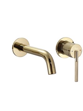 Bateria umywalkowa podtynkowa box Rea Argon złoty połysk