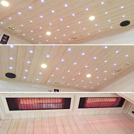 Sauna Combo na podczerwień + fińska 6 osobowa 200x200 cm Moss2 8KW