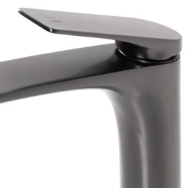 Grafitowa bateria umywalkowa wysoka Avalon Rea