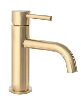 Bateria umywalkowa niska Lungo Rea złoto szczotkowane