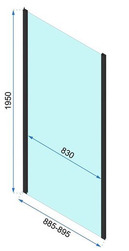 Czarna kabina prysznicowa, narożna 70x90 Rapid Swing Rea