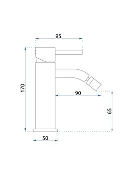 Chromowana bateria bidetowa Lungo Rea
