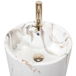 Umywalka wolnostojąca ceramiczna Blanka Marble Marmur Rea
