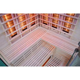 Sauna na podczerwień 5-osobowa 150x150 cm grzejniki kwarcowe i karbonowe Alta4 Infrared
