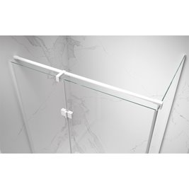 Biała kabina prysznicowa prostokątna drzwi uchylne 110x90 KZ03B