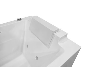 Narożna wanna z hydromasażem prostokątna konglomerat 170x78 cm MO-1802AB