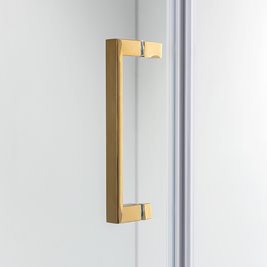 Złota kabina prysznicowa 90x90 kwadratowa drzwi uchylne KZ1390B