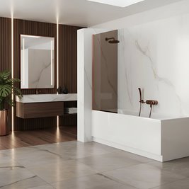 Miedź szczotkowana parawan nawannowy 70 cm Elegant Rea zdjęcie 7
