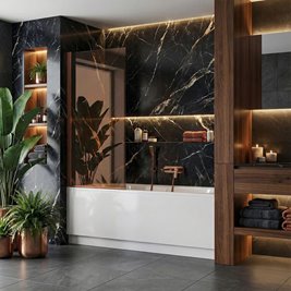 Miedź szczotkowana parawan nawannowy 80 cm Elegant Rea zdjęcie 2