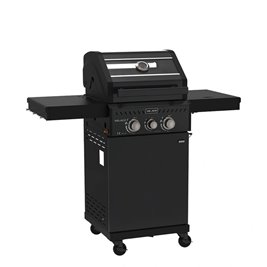 Grill gazowy ZEUS-A kolor czarny ruszt żeliwny moc 8,5 kW + pokrowiec + palnik boczny