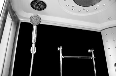 Kabina prysznicowa z hydromasażem na niskim brodziku 120x85 lewa MO-09914L