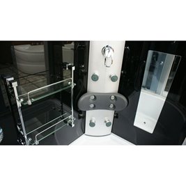 Kabina prysznicowa z hydromasażem i sauną parową 120x85 prawa MO-09912PS