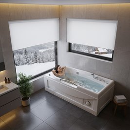 Wanna z hydromasażem prostokątna Ramzes 634 168 cm