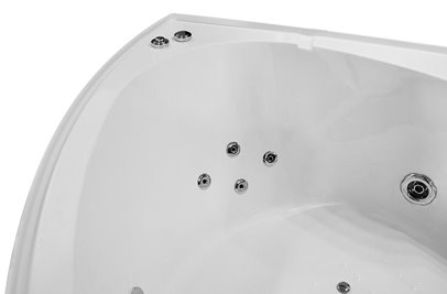 Duża wanno kabina Spa z hydromasażem + sauna parowa 155x155 cm MO-0543