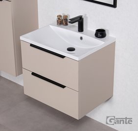 Szafka łazienkowa wisząca z umywalką 60 cm 46/2 Sydney Smooth kolor Macadamia