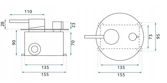 Miedź szczotkowana zestaw wannowo-prysznicowy podtynkowy box Lungo Rea