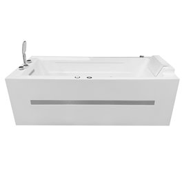 Narożna wanna z hydromasażem prostokątna konglomerat 150x73 cm MO-1802
