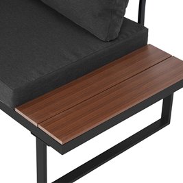 Zestaw mebli ogrodowych metalowych stół i narożnik Toba zdjęcie 4