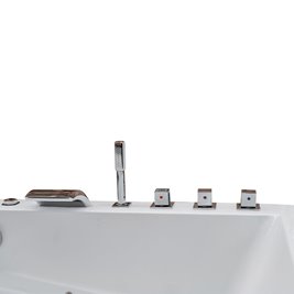 Wanna z hydromasażem prostokątna do zabudowy + obudowa Kalambo WH 190x150 cm