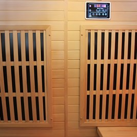 Sauna Combo na podczerwień + fińska 5-osobowa 150x150 cm Moss1 6KW