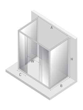 Kabina prysznicowa przyścienna 170x80 K-0488 New Corrina New Trendy