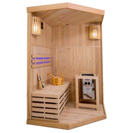 Sauna fińska 2-osobowa narożna 120x120 cm piec Harvia 3,5KW Bodo2