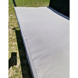 Meble ogrodowe kolor czarny technorattan sofa, stół, krzesła zestaw Pires