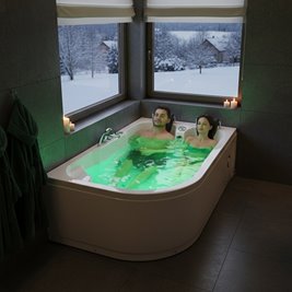 Wanna z hydromasażem asymetryczna Carmen 631 L 180x120
