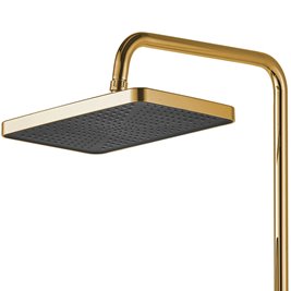 Złoty zestaw prysznicowy z wylewką Helix Rea Gold