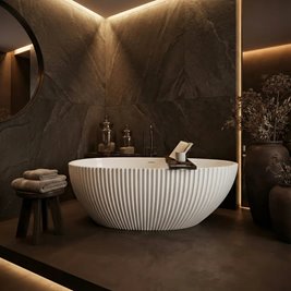 Wanna ryflowana 170 cm owalna